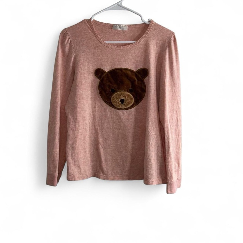 Mia De Andrea Pink Teddy Bear Long Sleeve Size XL